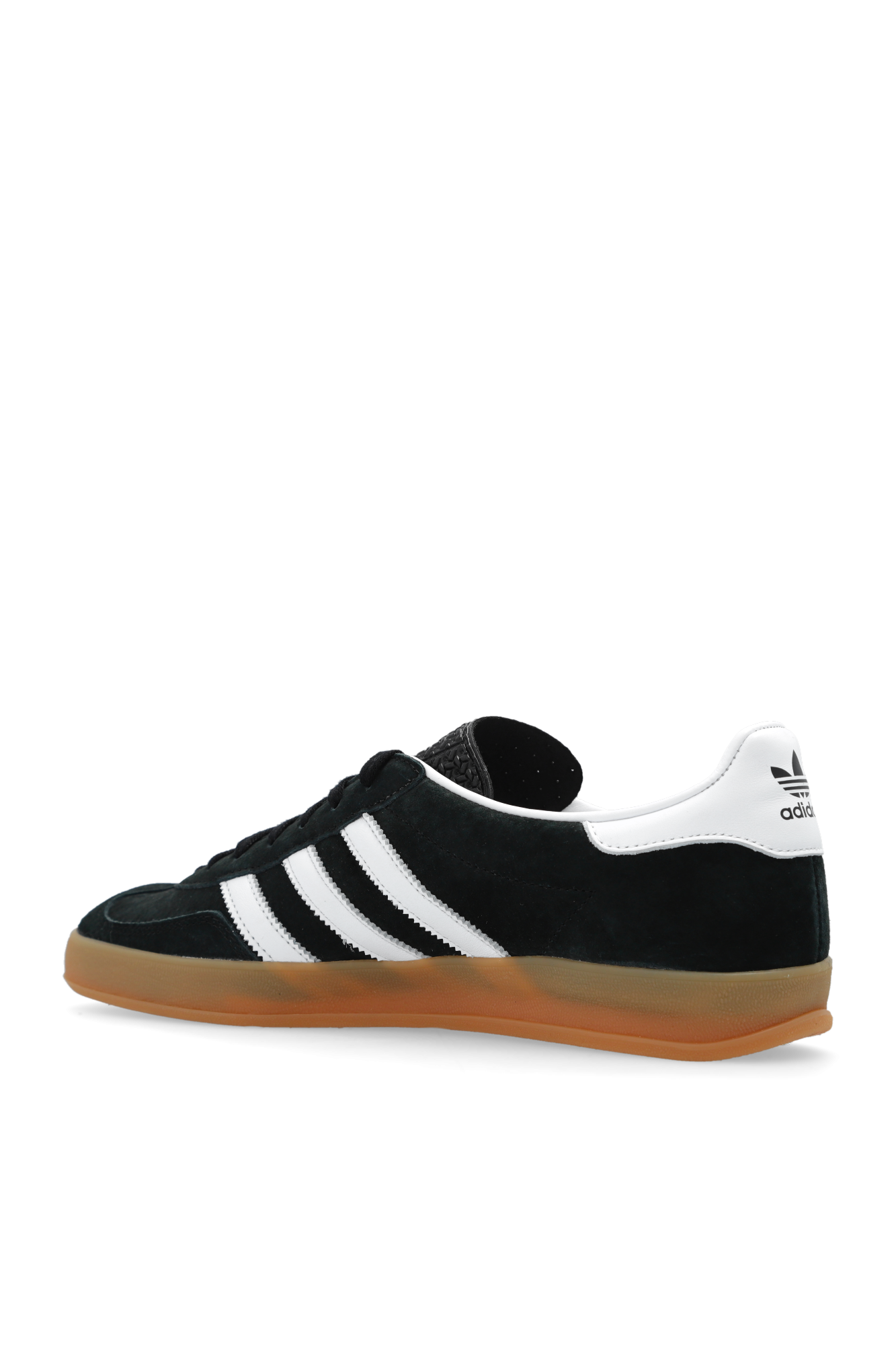 Adidas gazelle black store and white leather